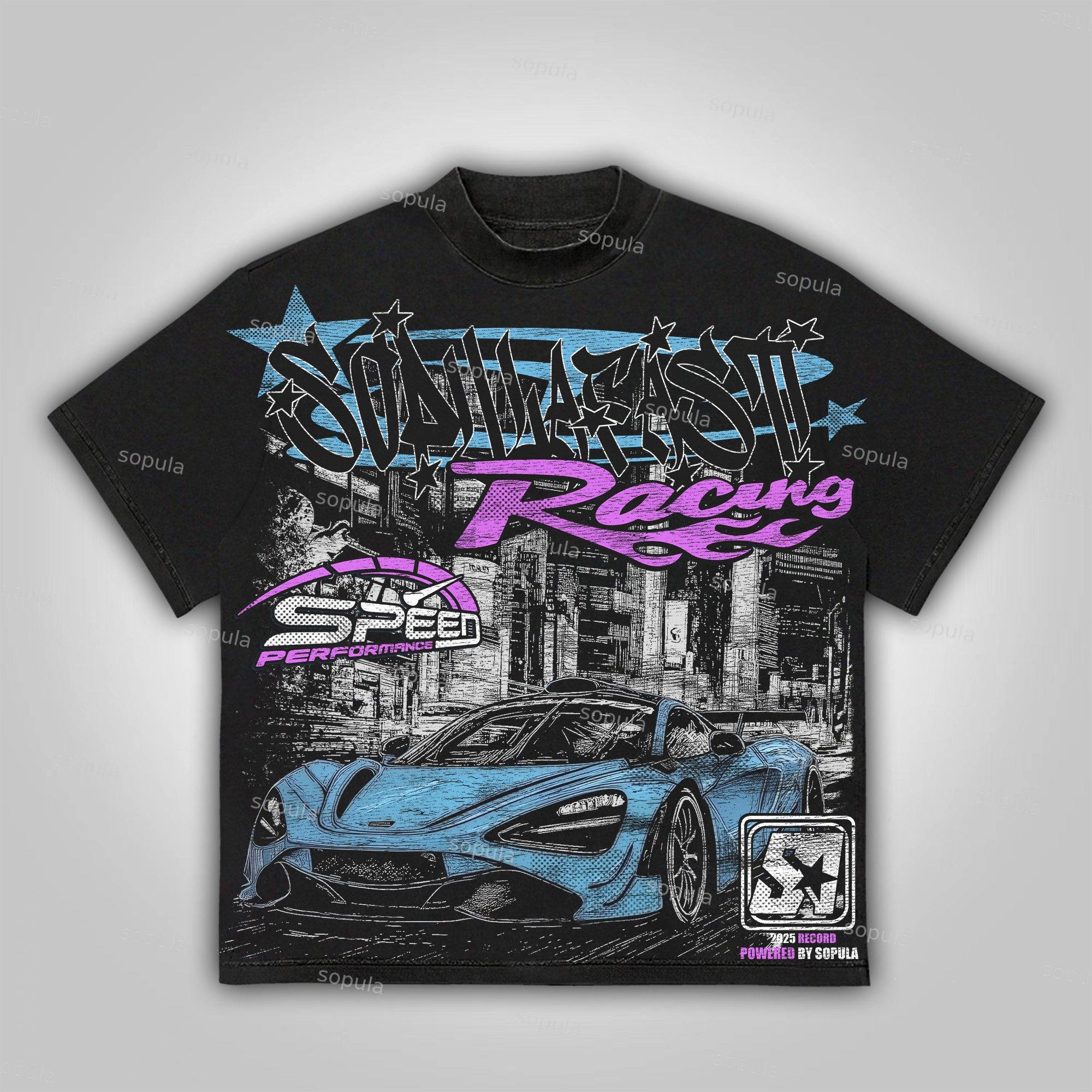 Sopula Y2k Fast Racing Make Vintage Graphics Cotton T-Shirt Product Image