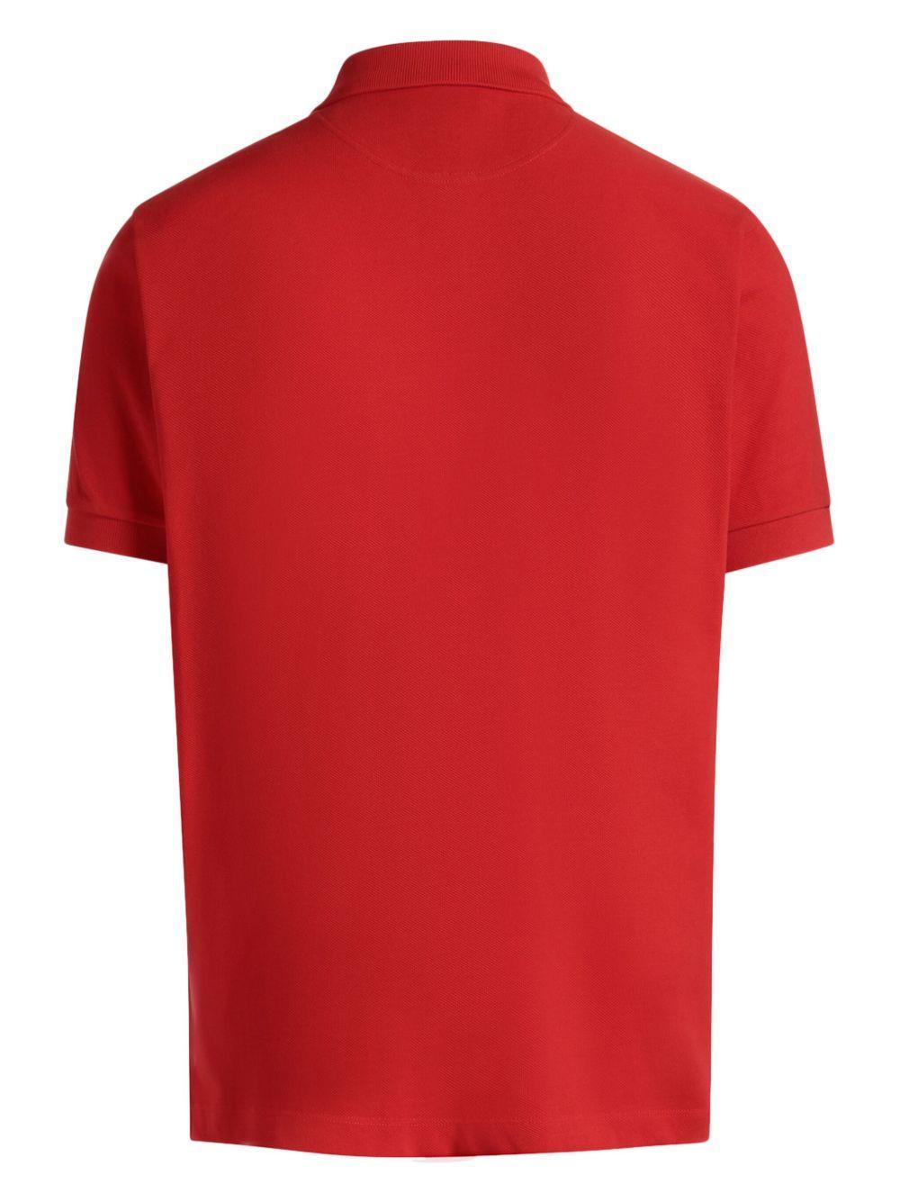 logo-embroidered organic cotton polo shirt Product Image