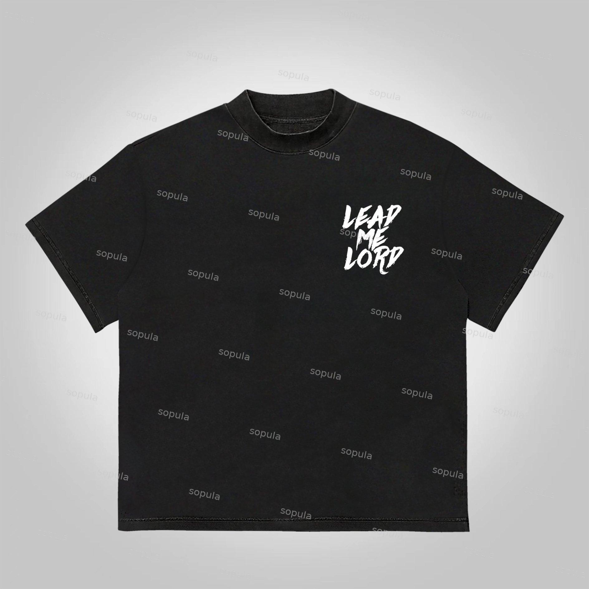 Sopula Lead Me Lord Slogan Graphics Cotton T-Shirt Product Image