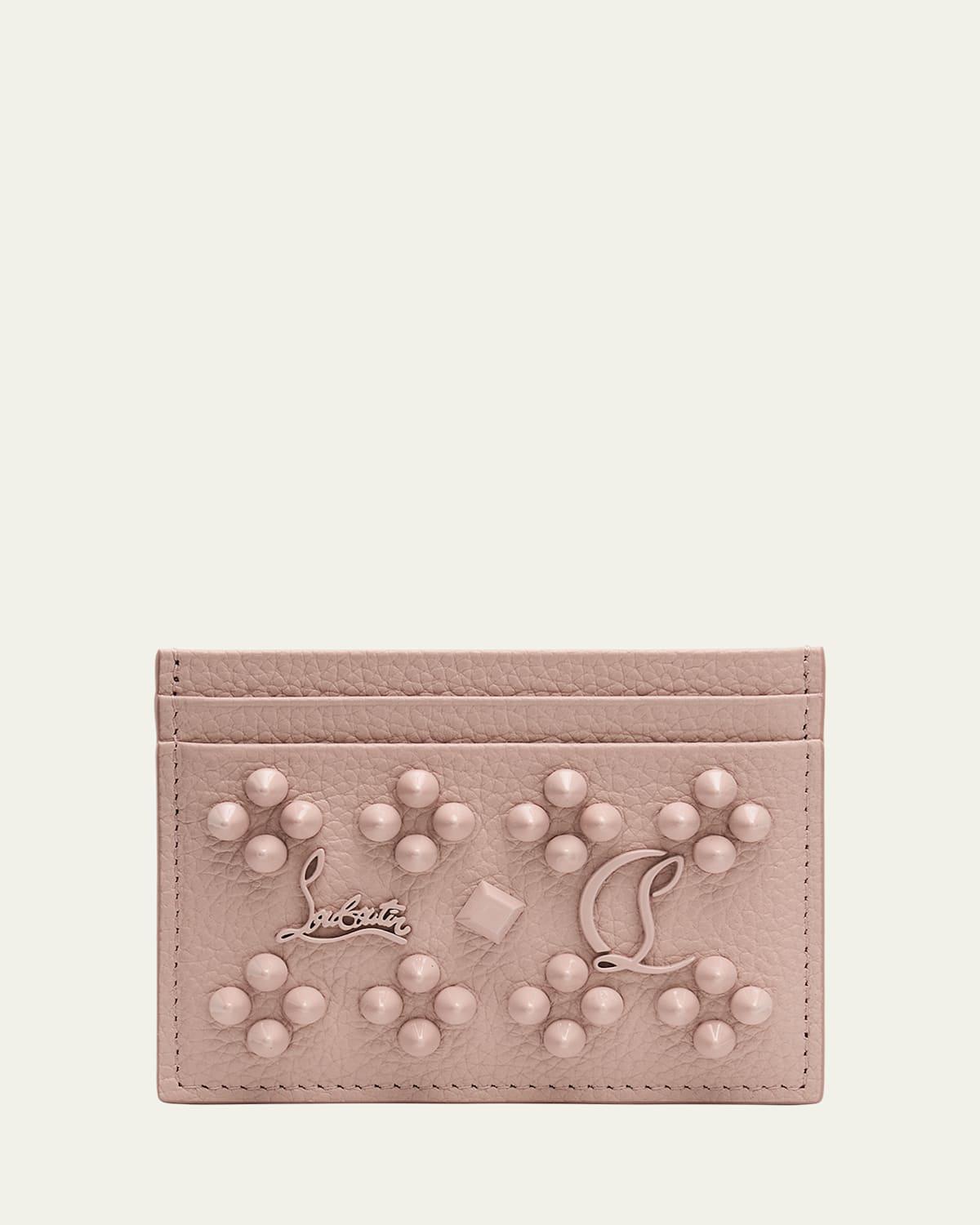 Kios Card Case in Leather with Loubinthesky Spikes Product Image