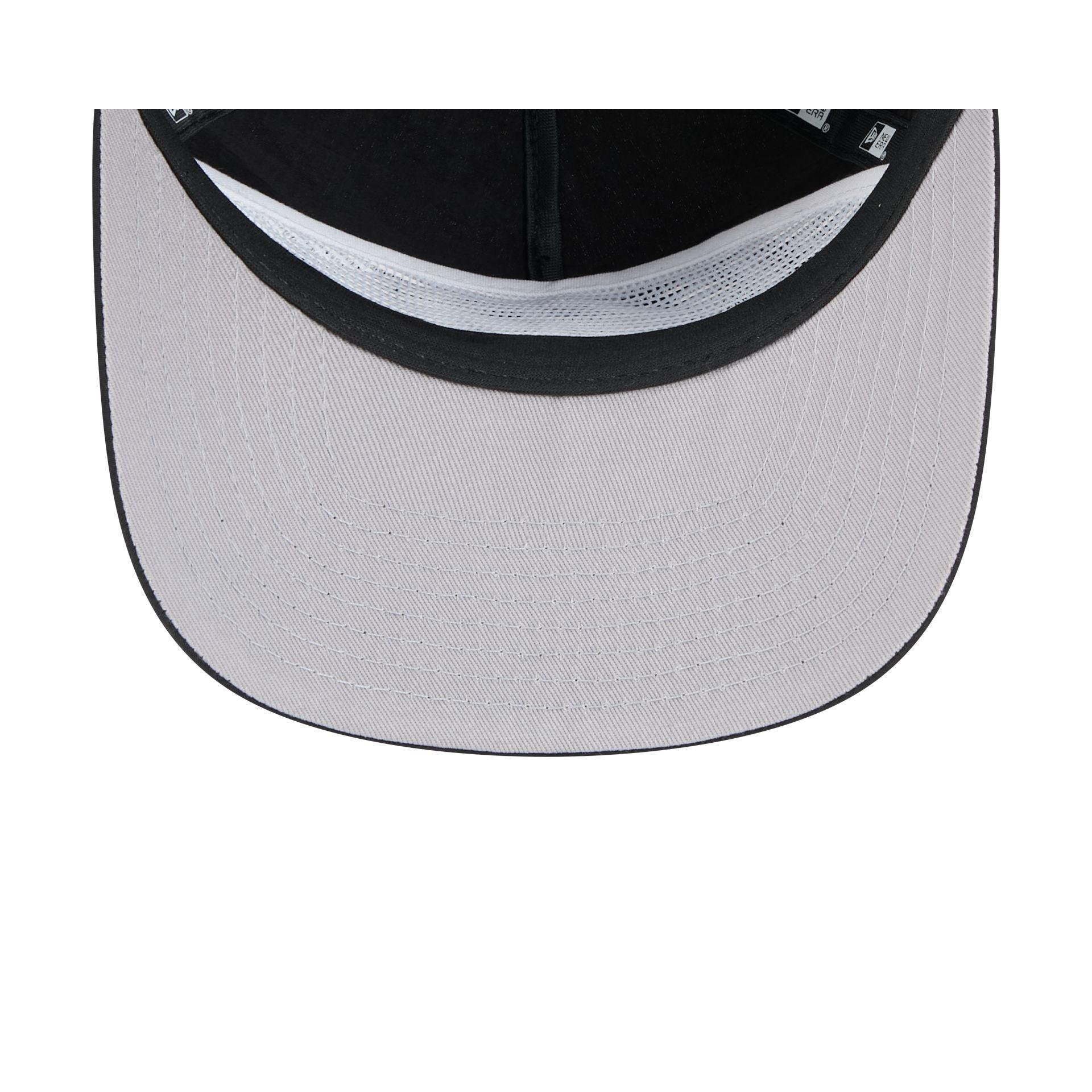 Atlanta Braves Black Script Safety Pin 59FIFTY A-Frame Fitted Hat Male Product Image