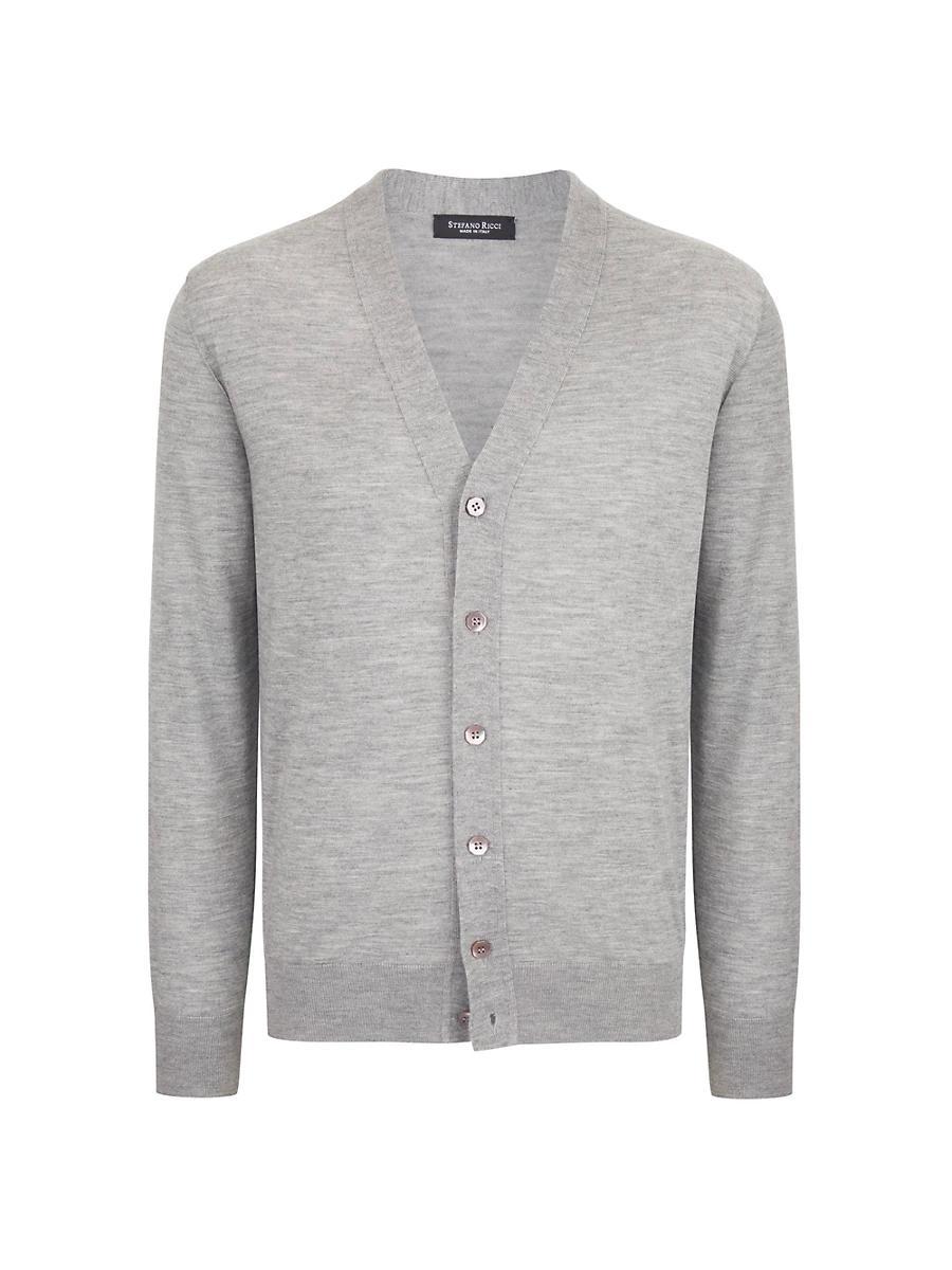 Mens Cashmere and Silk Cardigan Product Image