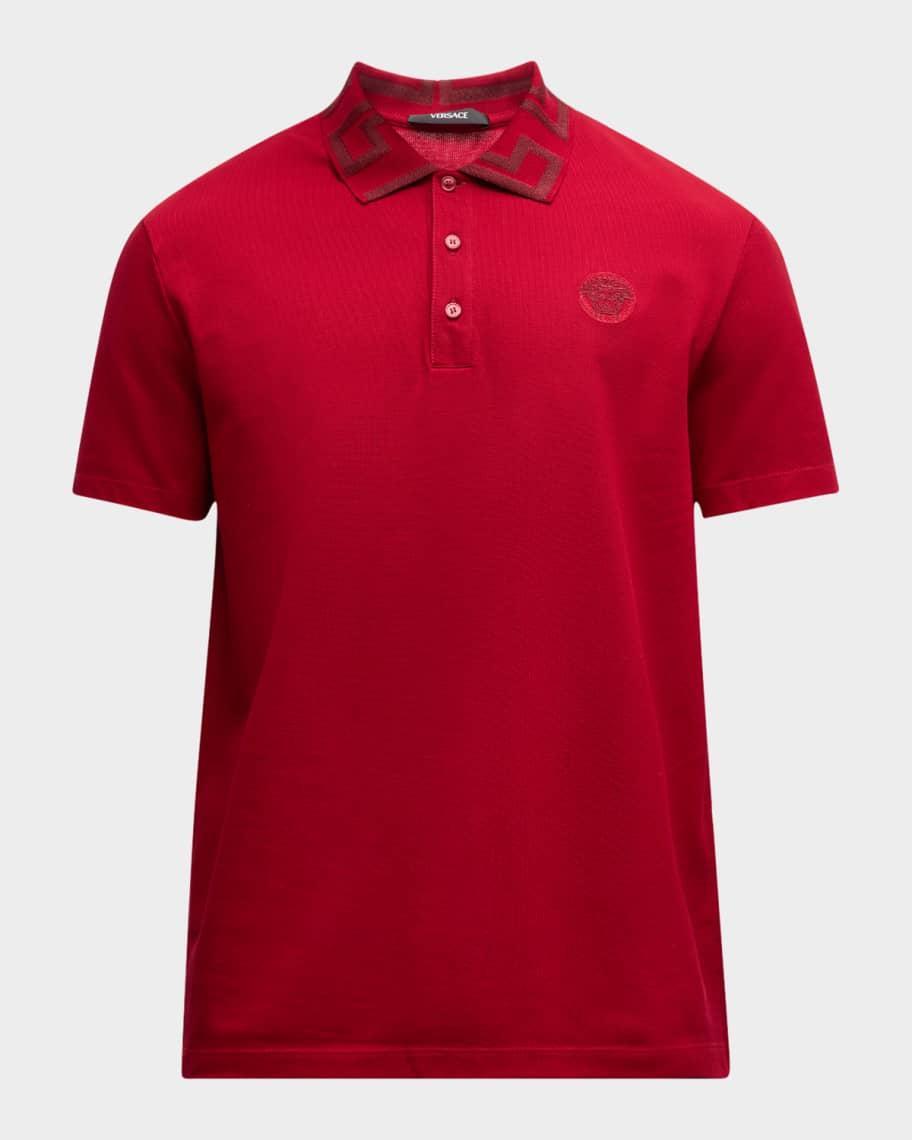 Men's Polo Shirt with Greca Collar Product Image