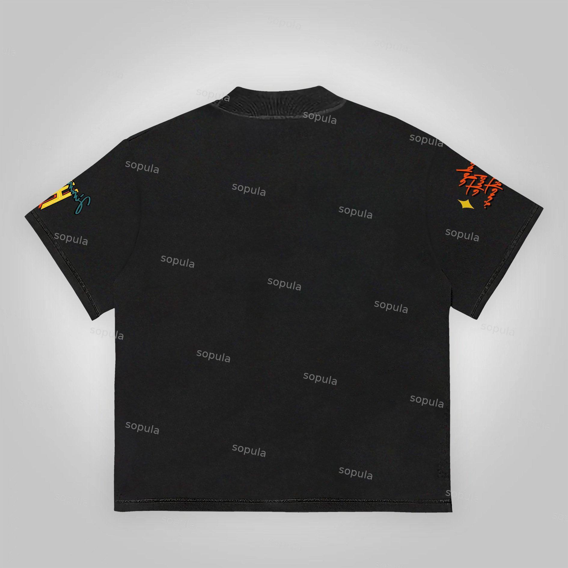 Hendrix Fashion Guitarist Graphic Cotton T-Shirt Product Image