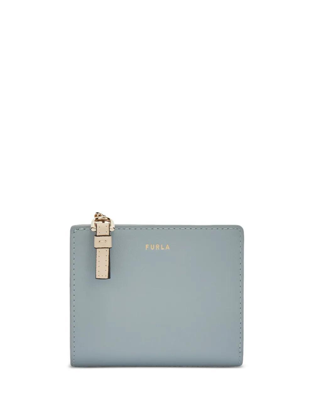 FURLA Leather Wallet In Blue Product Image