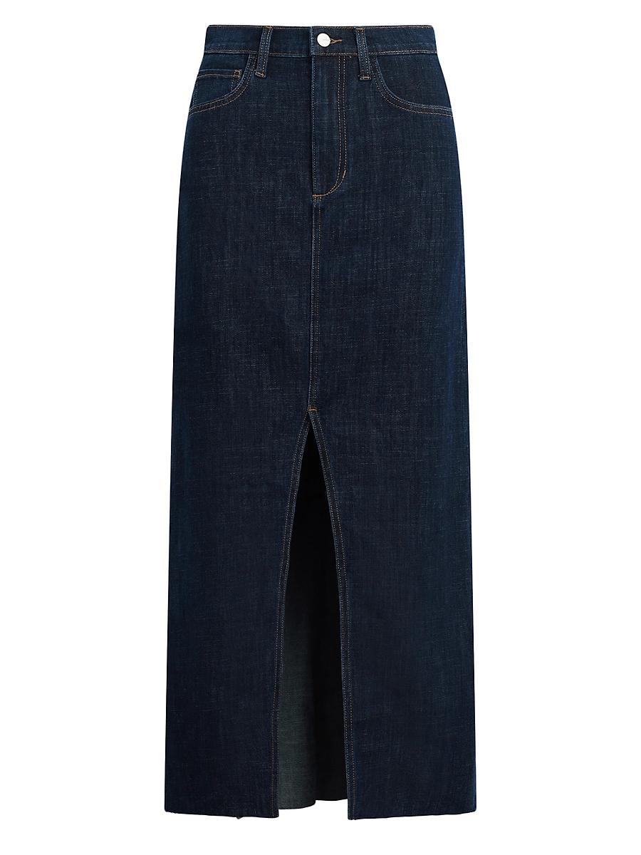 Womens The Eva Denim Maxi Skirt Product Image