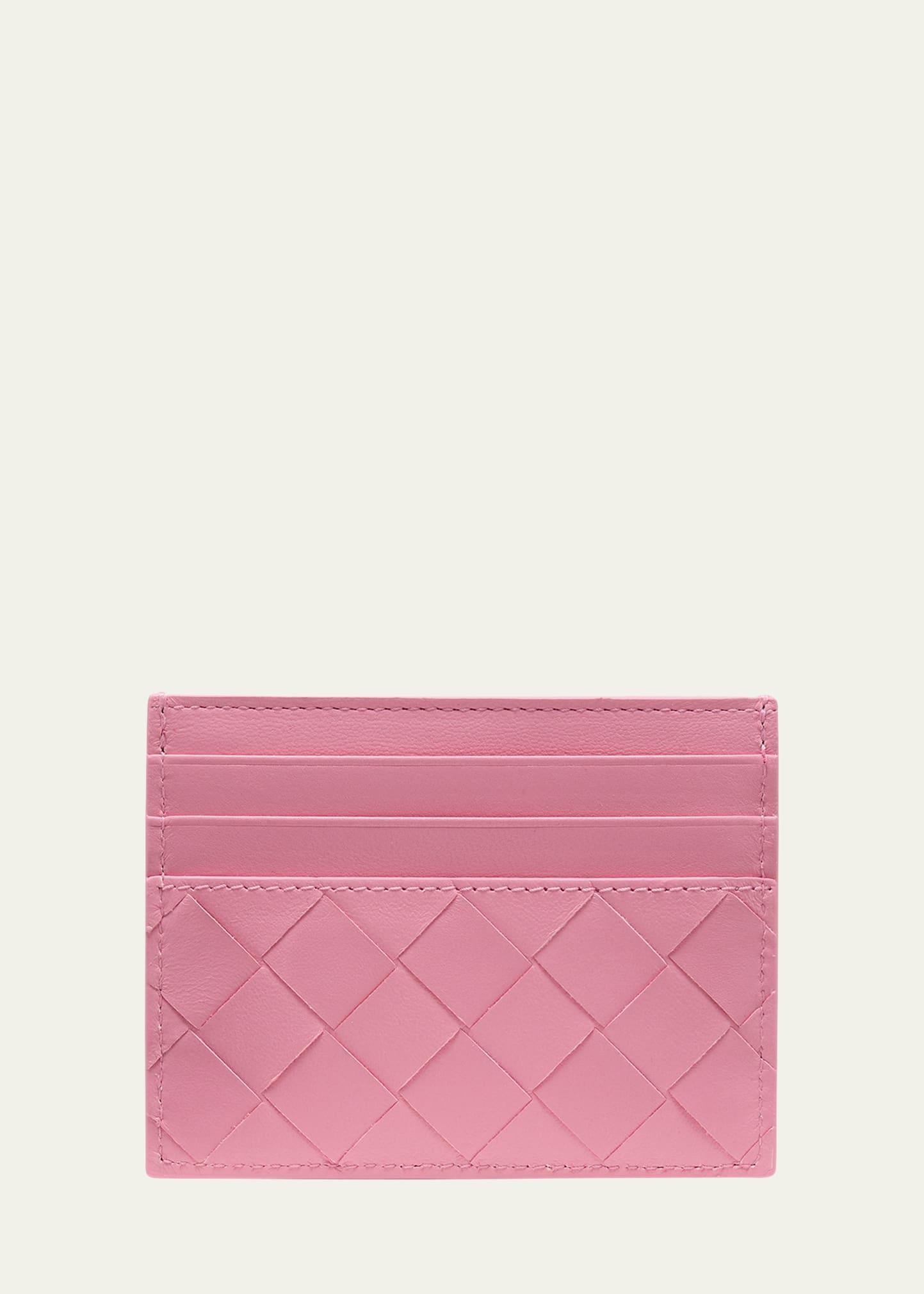 Womens Intrecciato Leather Cardholder Product Image