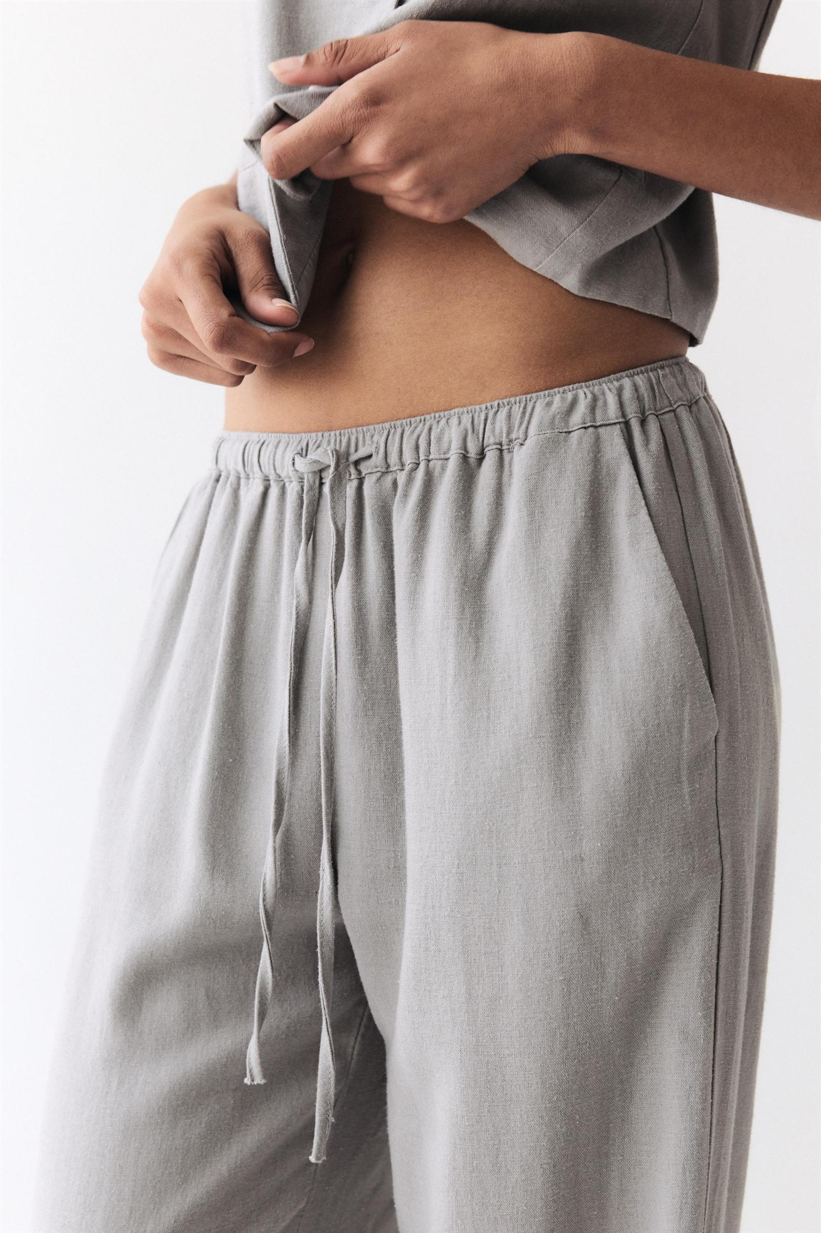 Linen blend sweatpants Product Image