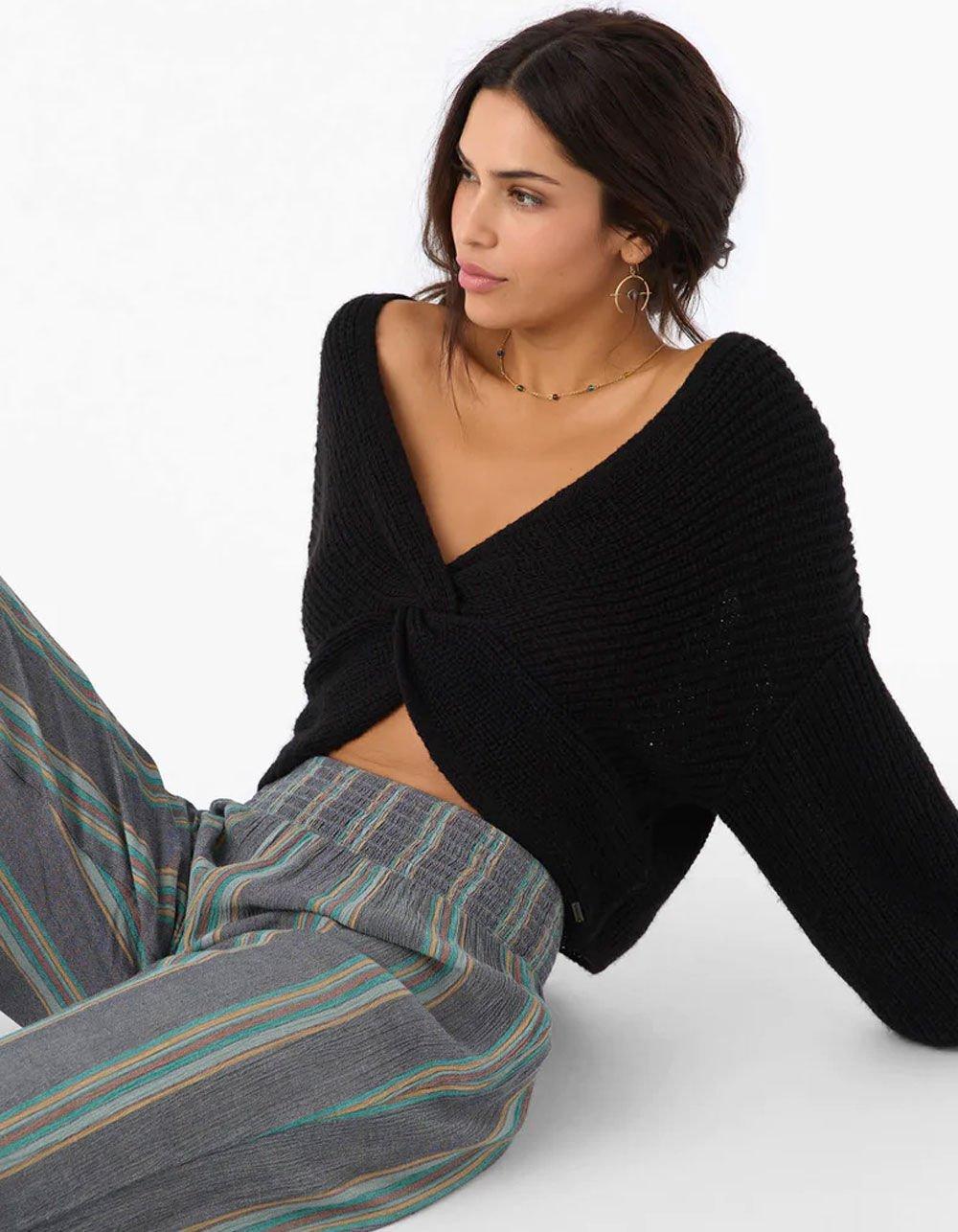 O'NEILL Hillside Womens Reversible Sweater - BLACK Product Image