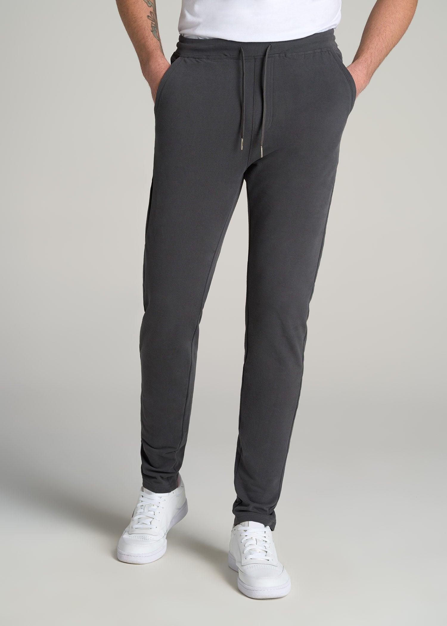 Microsanded French Terry Sweatpants for Tall Men in Iron Grey Product Image