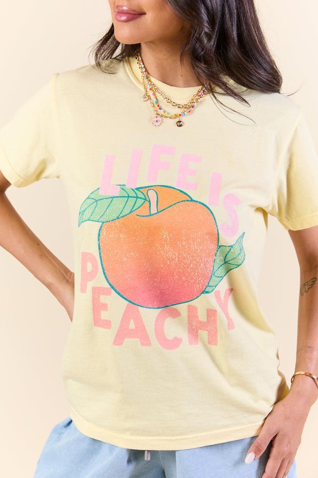 Life is Peachy Yellow Graphic Tee Product Image