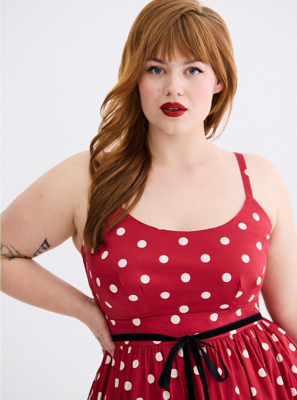 Retro Chic Swing-Skirt Dress Product Image
