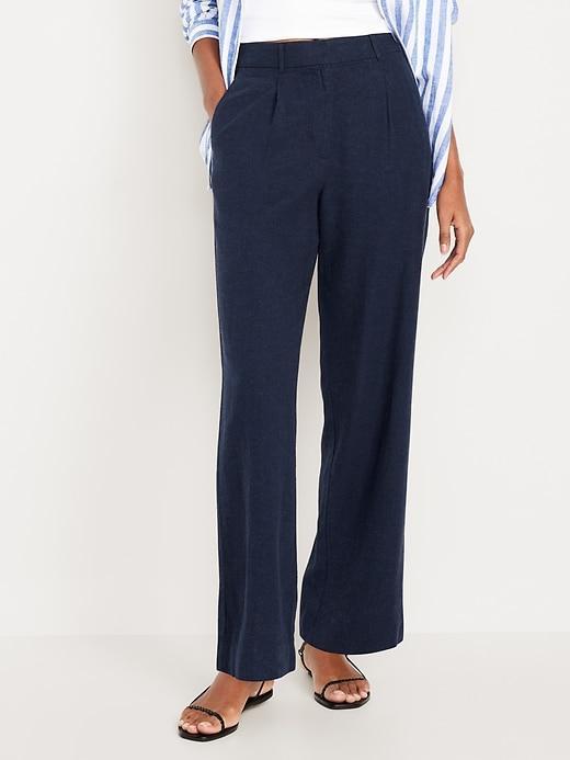 Extra High-Waisted Taylor Wide-Leg Trouser Pants Product Image