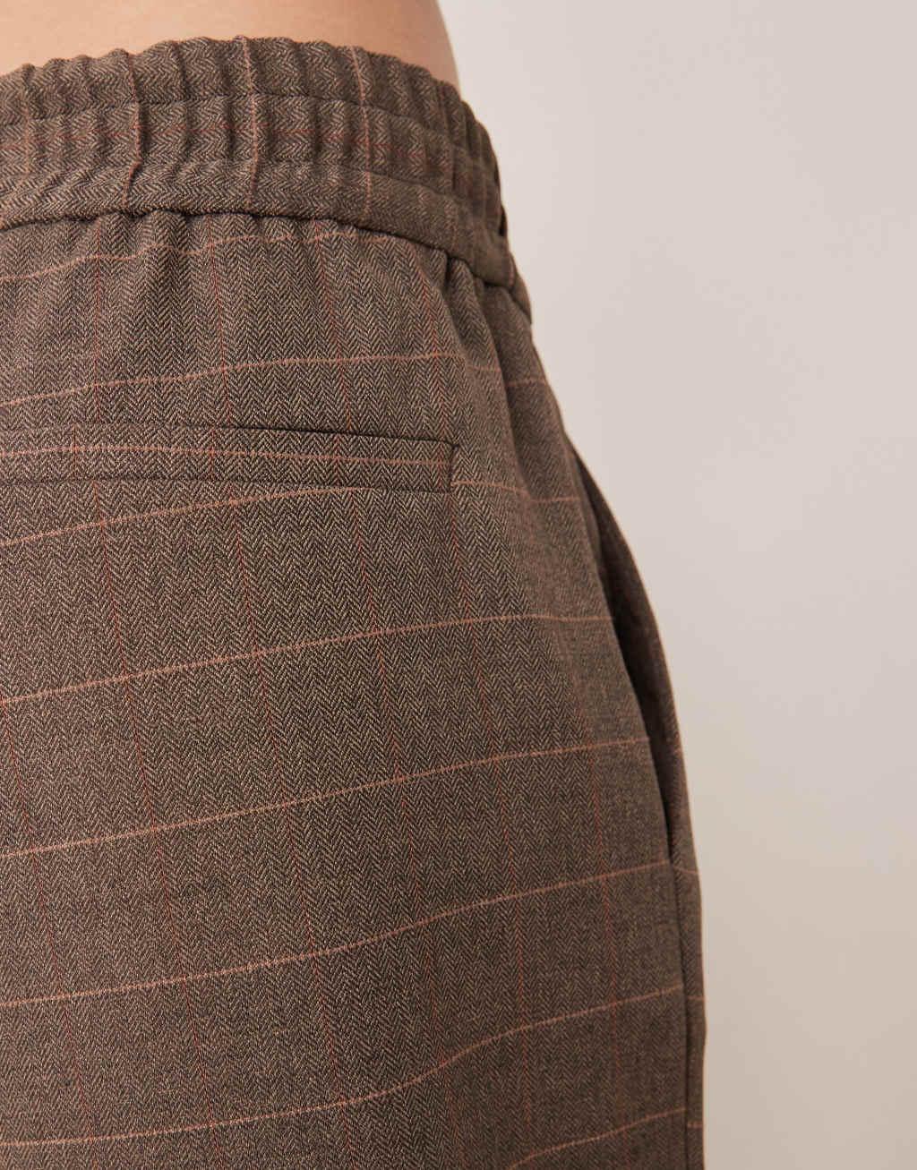 ASOS DESIGN relaxed pants in brown check Product Image