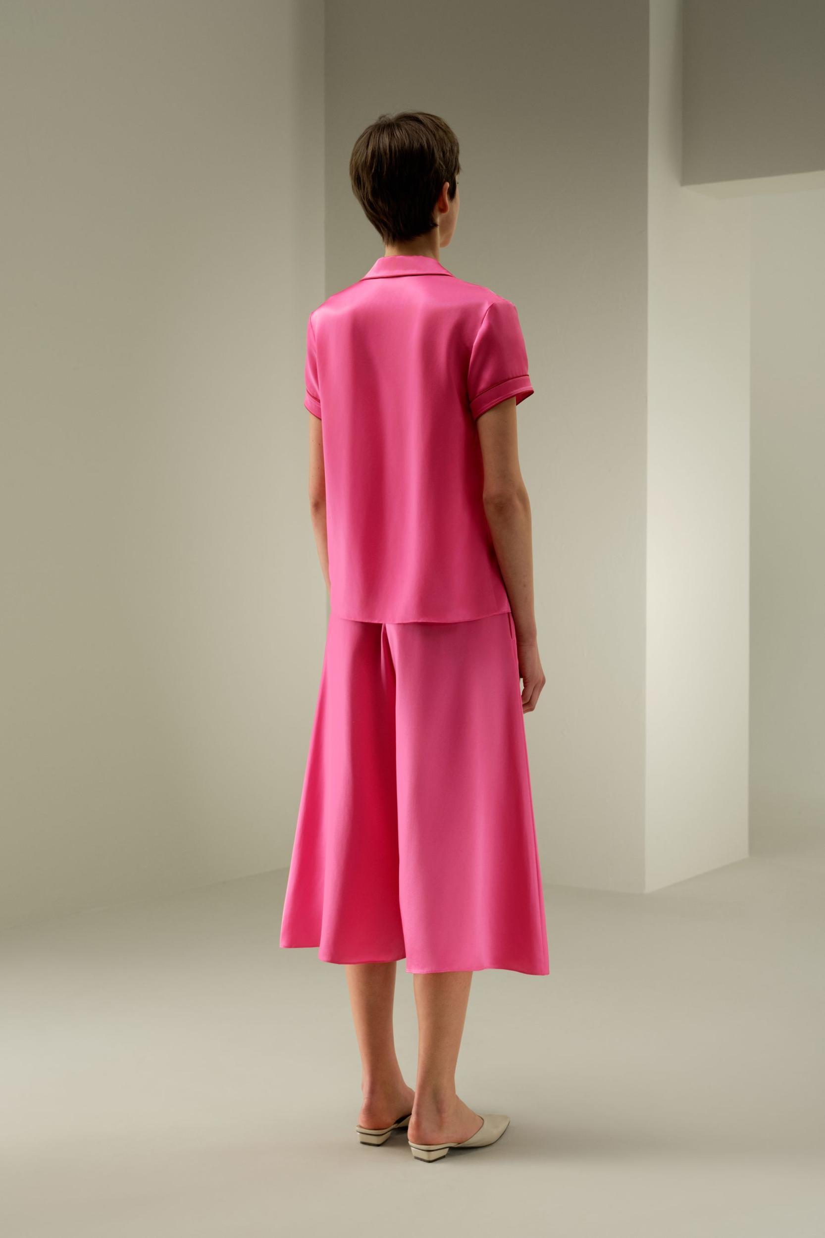 Contrast-Trimmed Silk Shirt Product Image