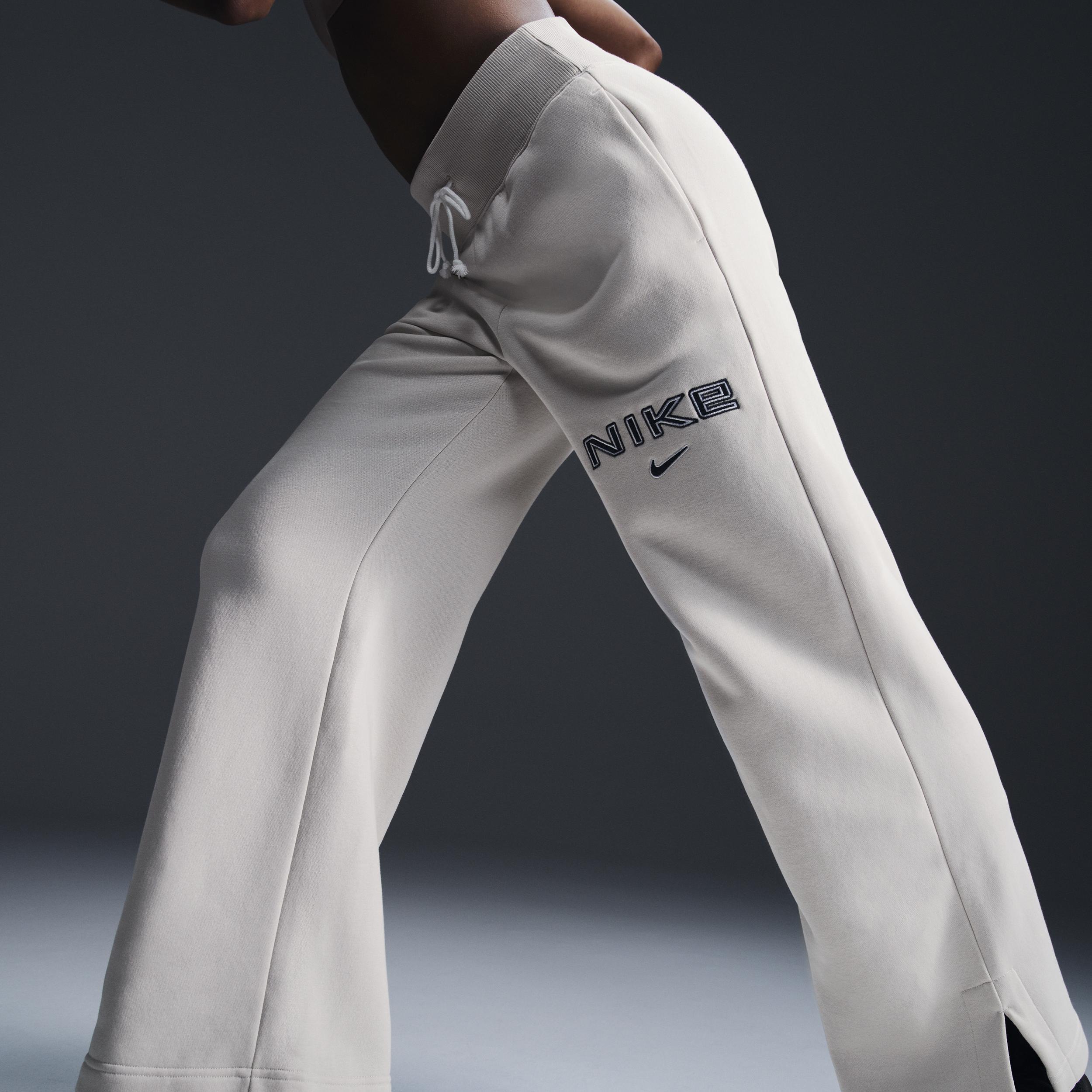 Nike Sportswear Phoenix Fleece Women's High-Waisted Wide-Leg Logo Pants Product Image