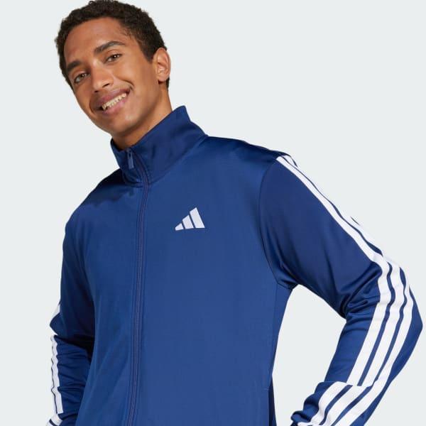 Men's adidas 3-Stripes Tricot Regular Sportswear Track Jacket, Size: XXL, Dark Blue Product Image