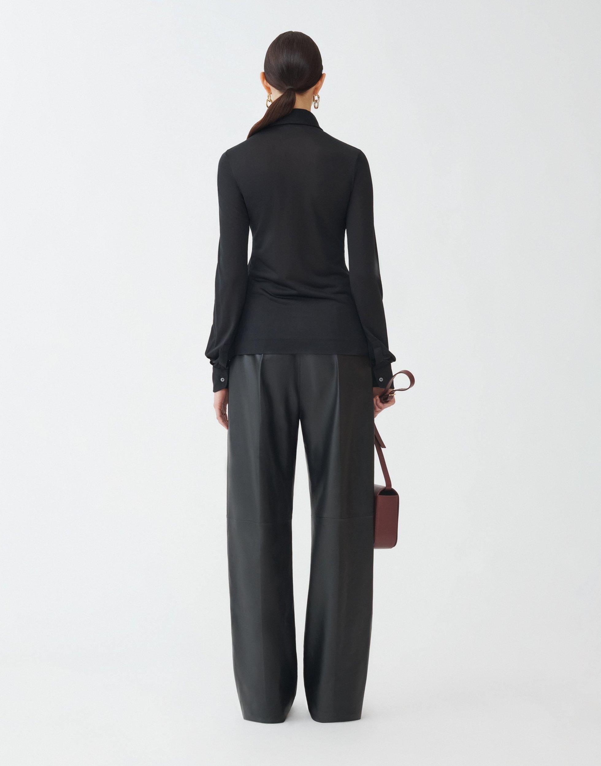FABIANA FILIPPI Silk Jersey Shirt In Black Product Image
