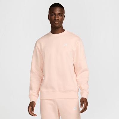Men's Nike Club Fleece Crew, Size: XL, Brown Moon Product Image