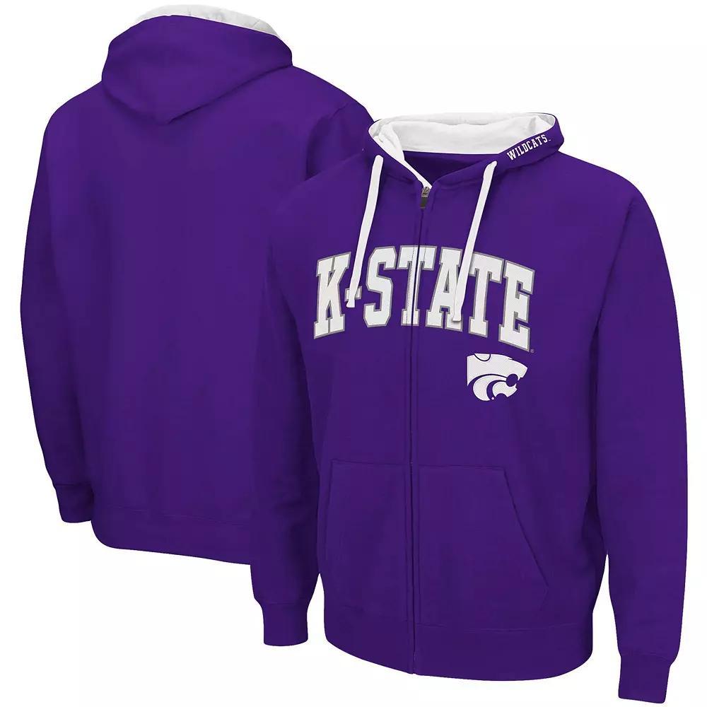 Men's Colosseum Purple Kansas State Wildcats Big & Tall Full-Zip Hoodie, Size: 2XB Product Image