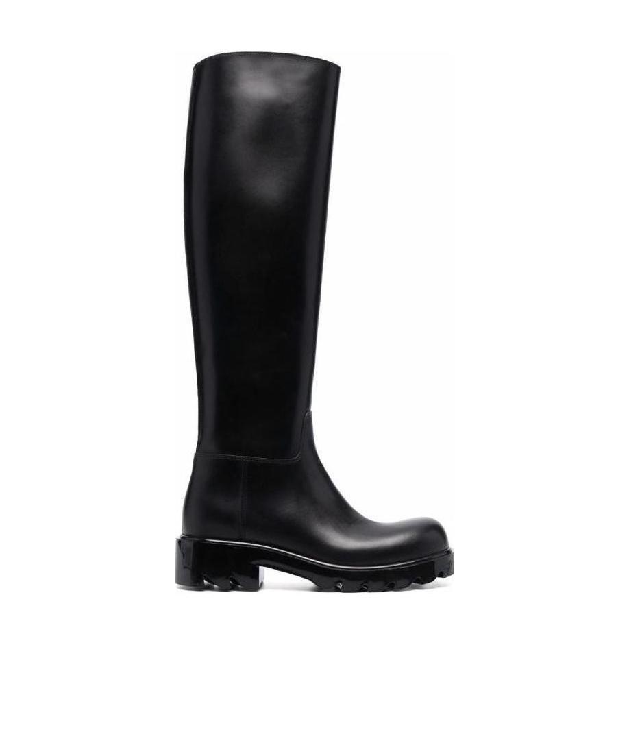 BOTTEGA VENETA Strut Round-toe Boots In Black Product Image