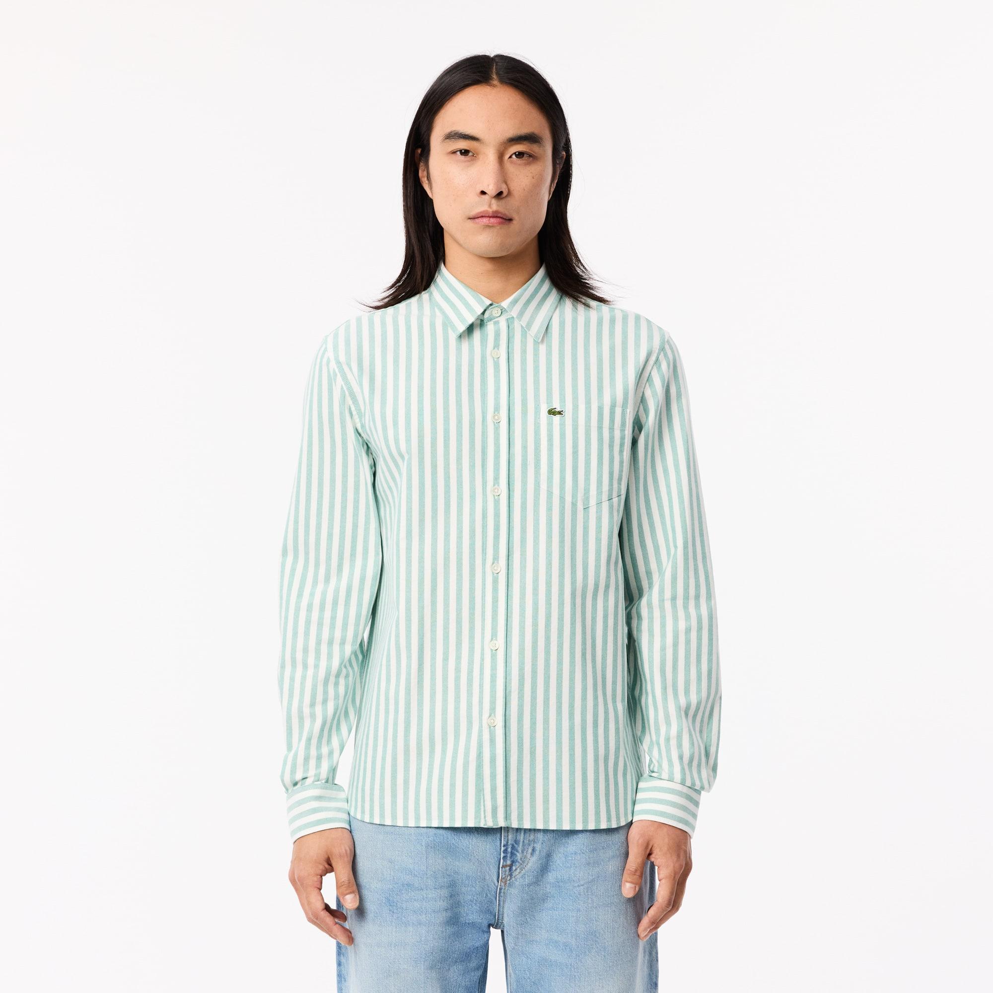 Men's Regular Fit Striped Oxford Shirt Product Image