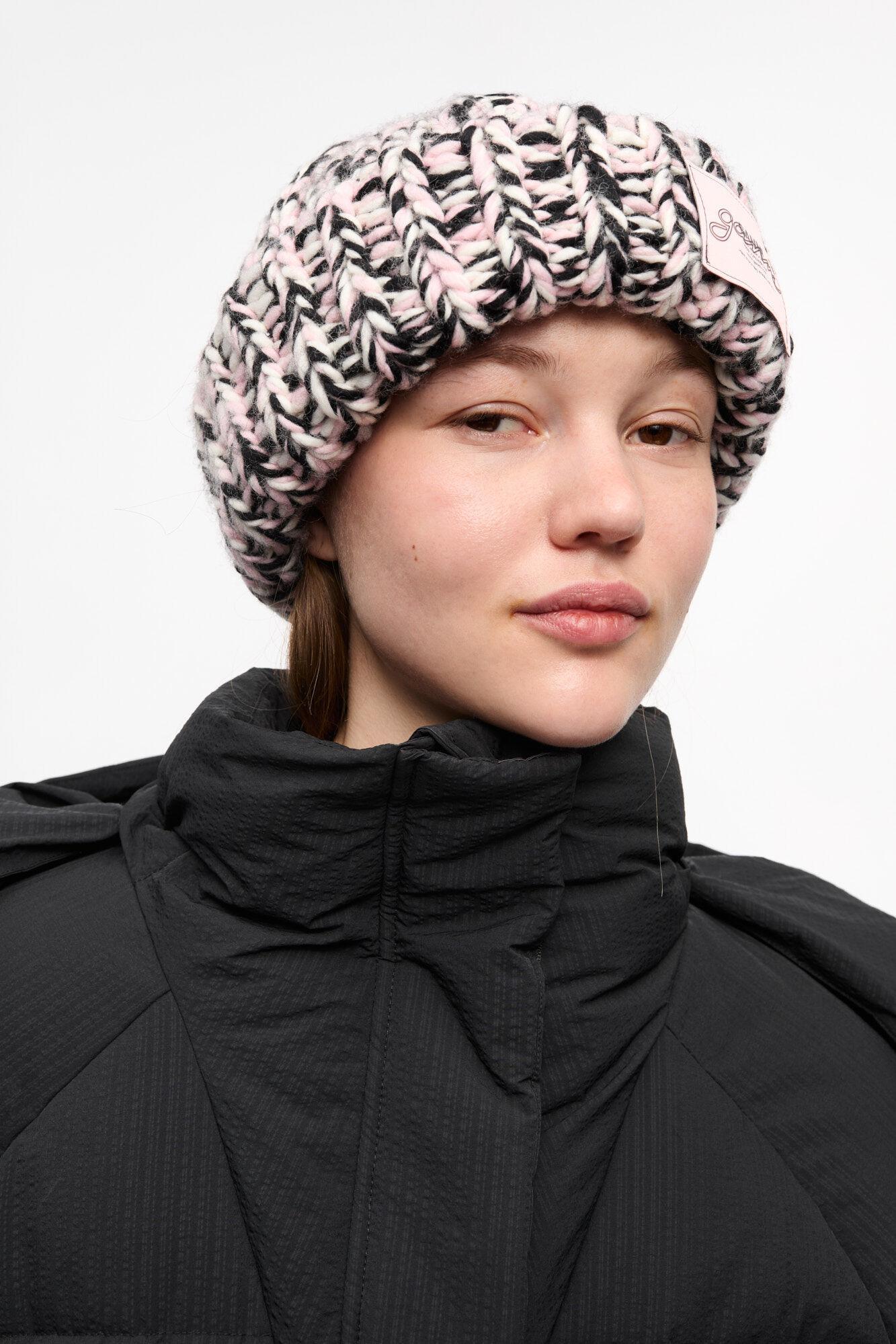 Pink Wool Handknit Beanie Product Image