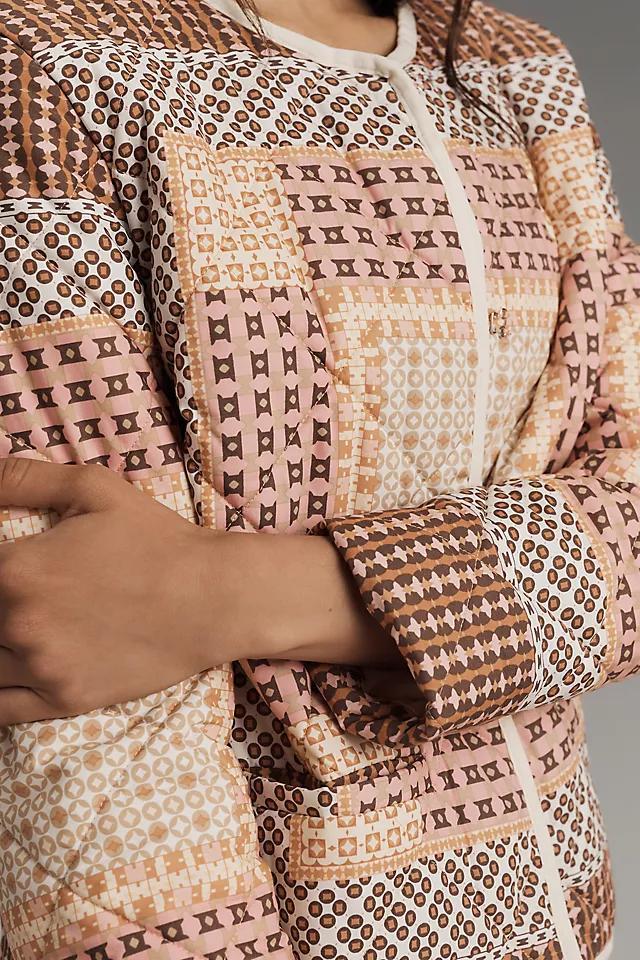 By Anthropologie Collarless Quilted Jacket Product Image