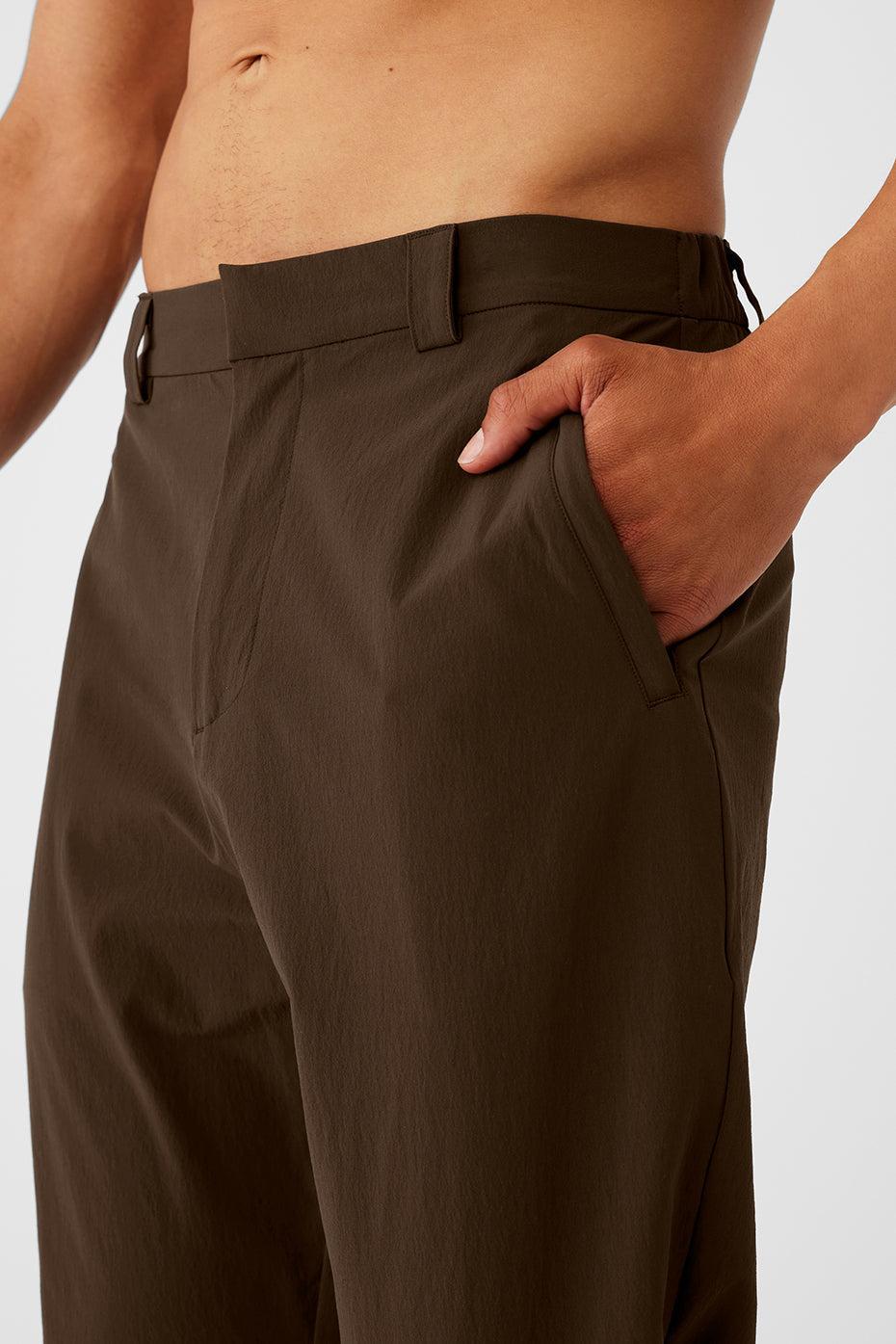Alo Yoga | Co-Op Cropped Tech Trouser Brown, Size: XL Product Image