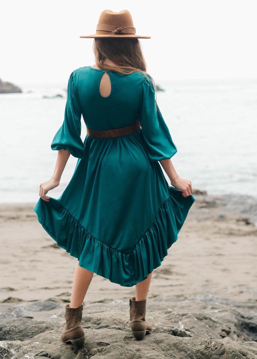 Tatum Dress in Teal Girls Product Image