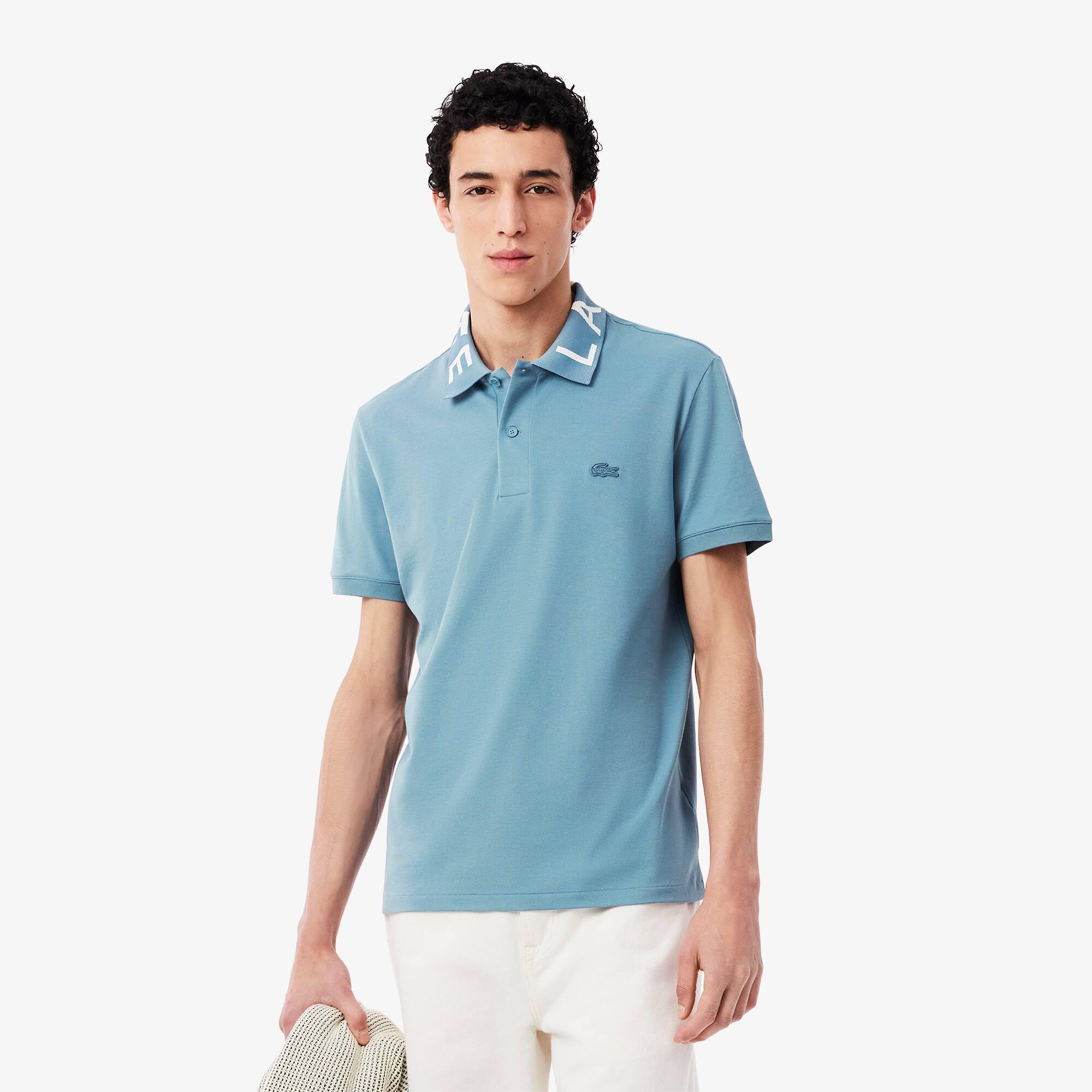 Slim Fit Jacquard Branded Polo Shirt Product Image