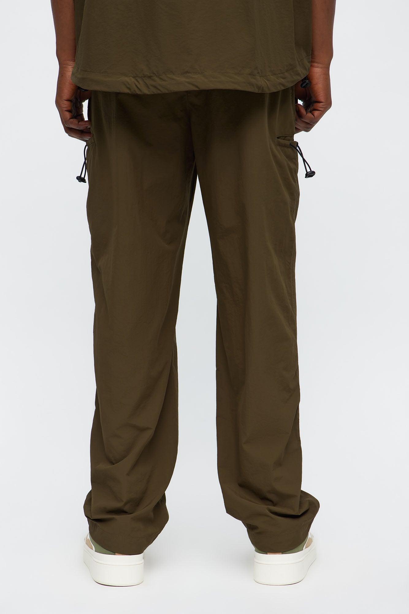 Straight Philip Nylon Pant - Olive Product Image