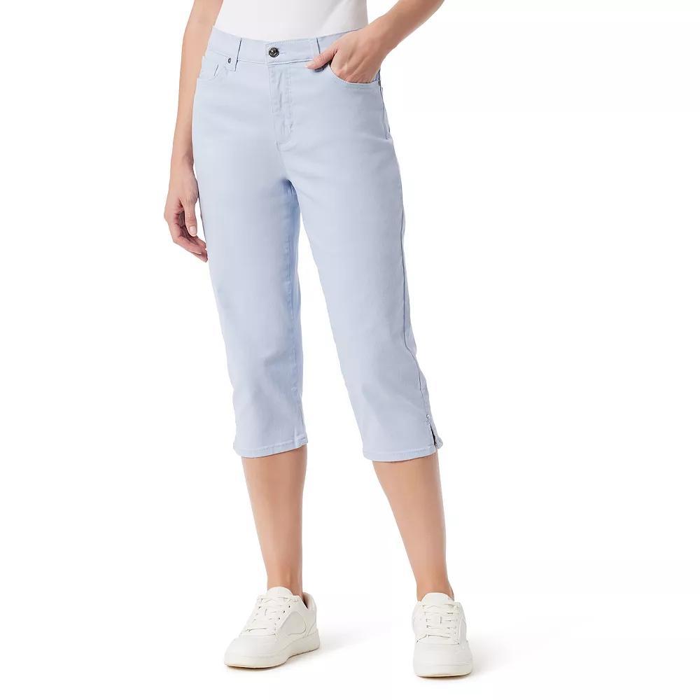 Petite Gloria Vanderbilt Amanda Stretch Straight-Fit Capri Pants, Womens Product Image