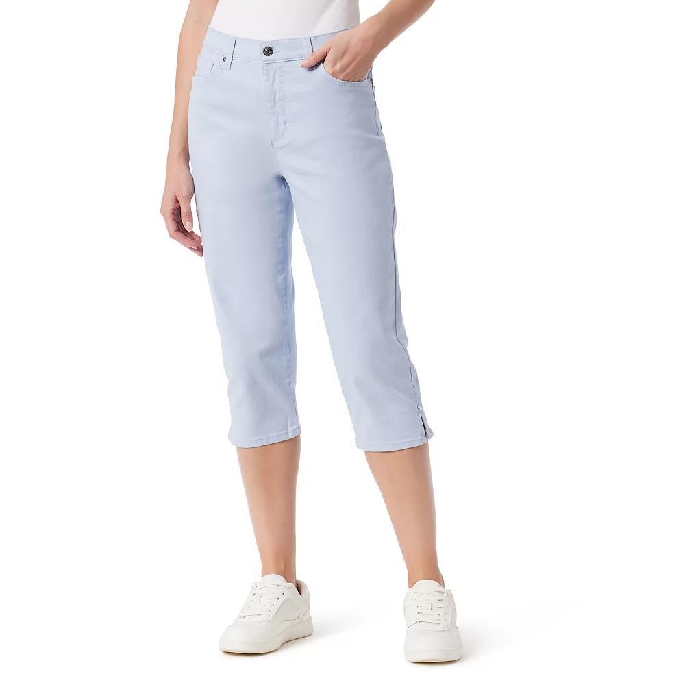Petite Gloria Vanderbilt Amanda Stretch Straight-Fit Capri Pants, Womens Product Image