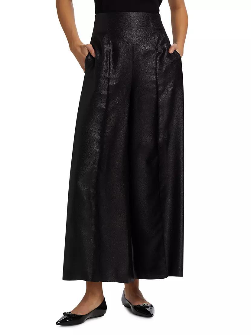 Venus Metallic Wide-Leg Pants Product Image
