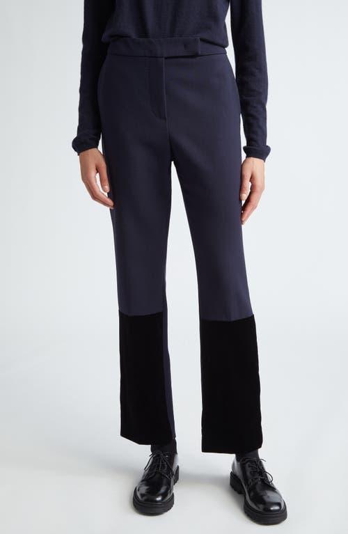 MAX MARA Aire Colorblock Camel Hair Trousers In Ultramarine Product Image