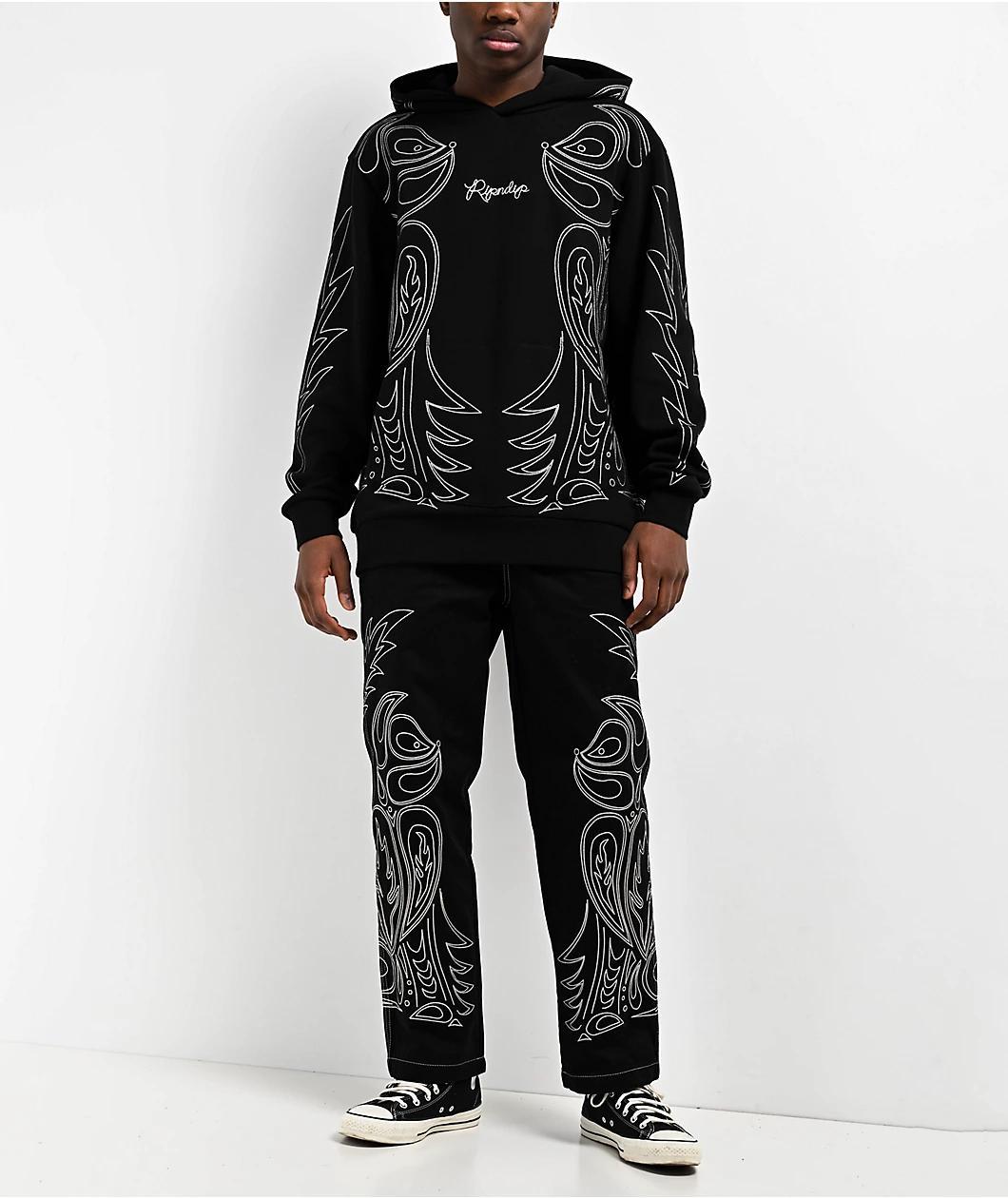 RIPNDIP Howdy Chainstitch Black Pants Product Image