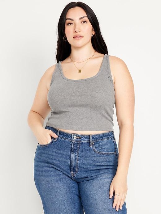 Ribbed Crop Tank Top Product Image
