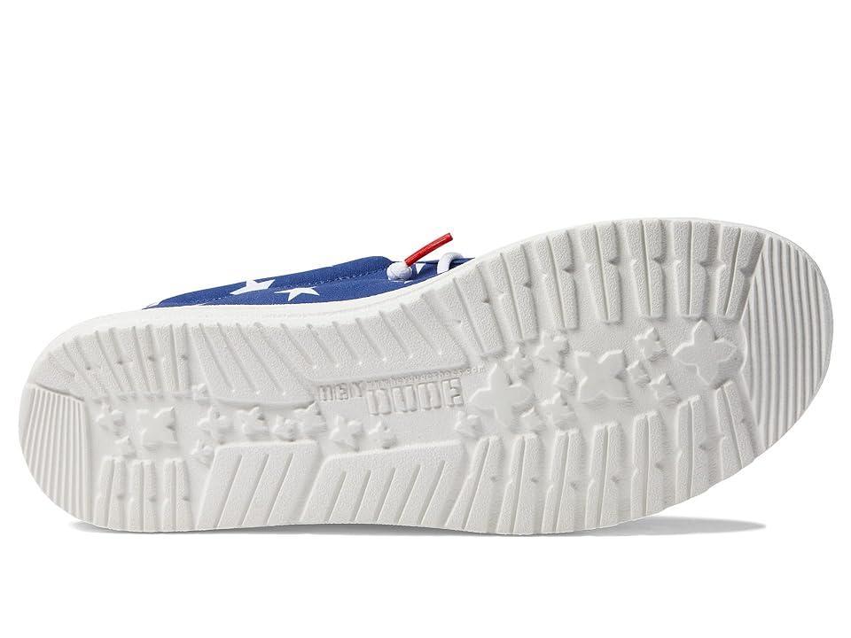 HEYDUDE Mens Wally - Shoes Red/White/Blue Product Image