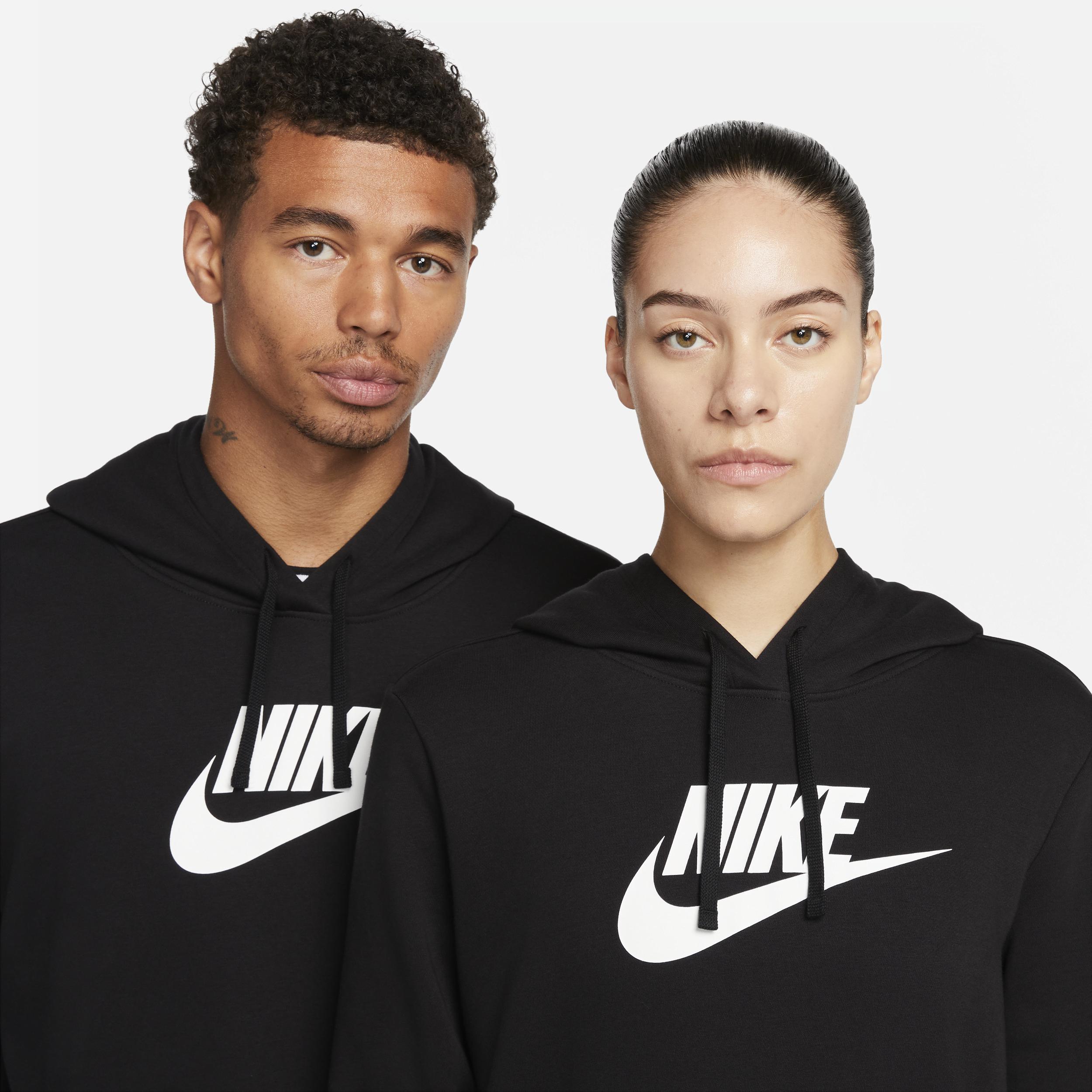 Women's Nike Sportswear Club Large Logo Fleece Hoodie, Size: XS, Black Product Image