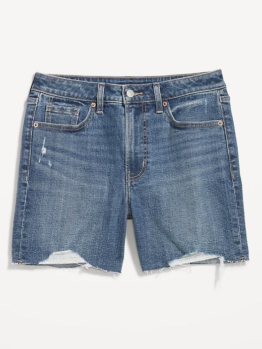 High-Waisted OG Jean Cut-Off Shorts -- 5-inch inseam Product Image