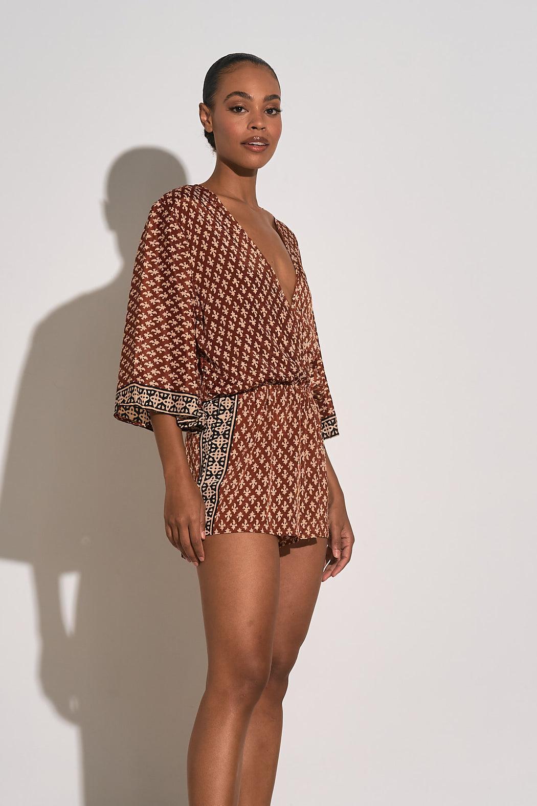 Casablanca Vee Neck Romper Product Image