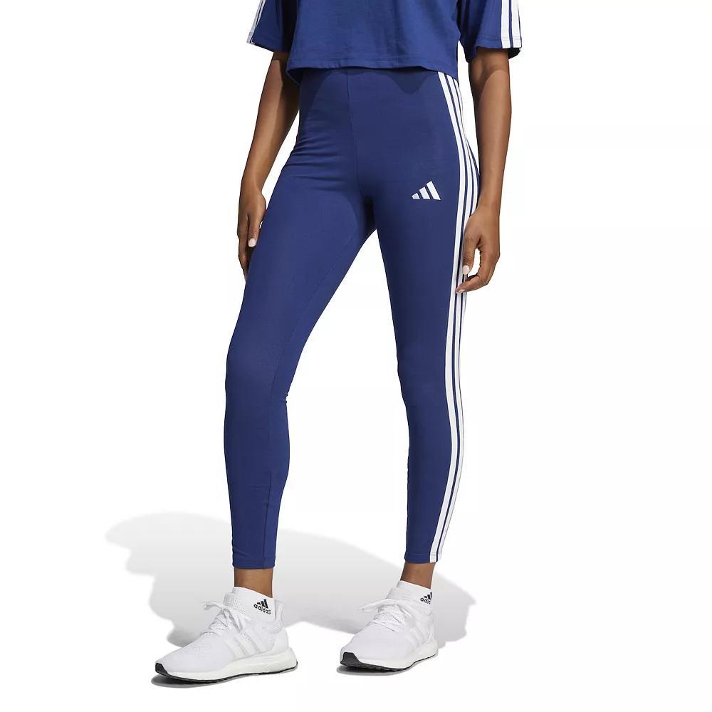 Women's adidas Essentials 3-Stripes Leggings, Size: XXL, Dark Blue Product Image