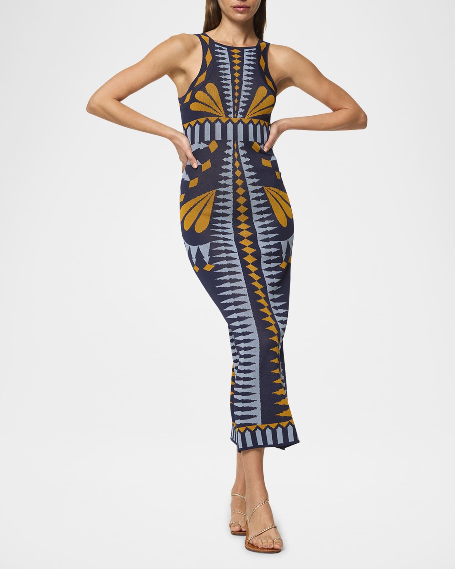 Emery Butterfly Jacquard Knit Midi Dress Product Image