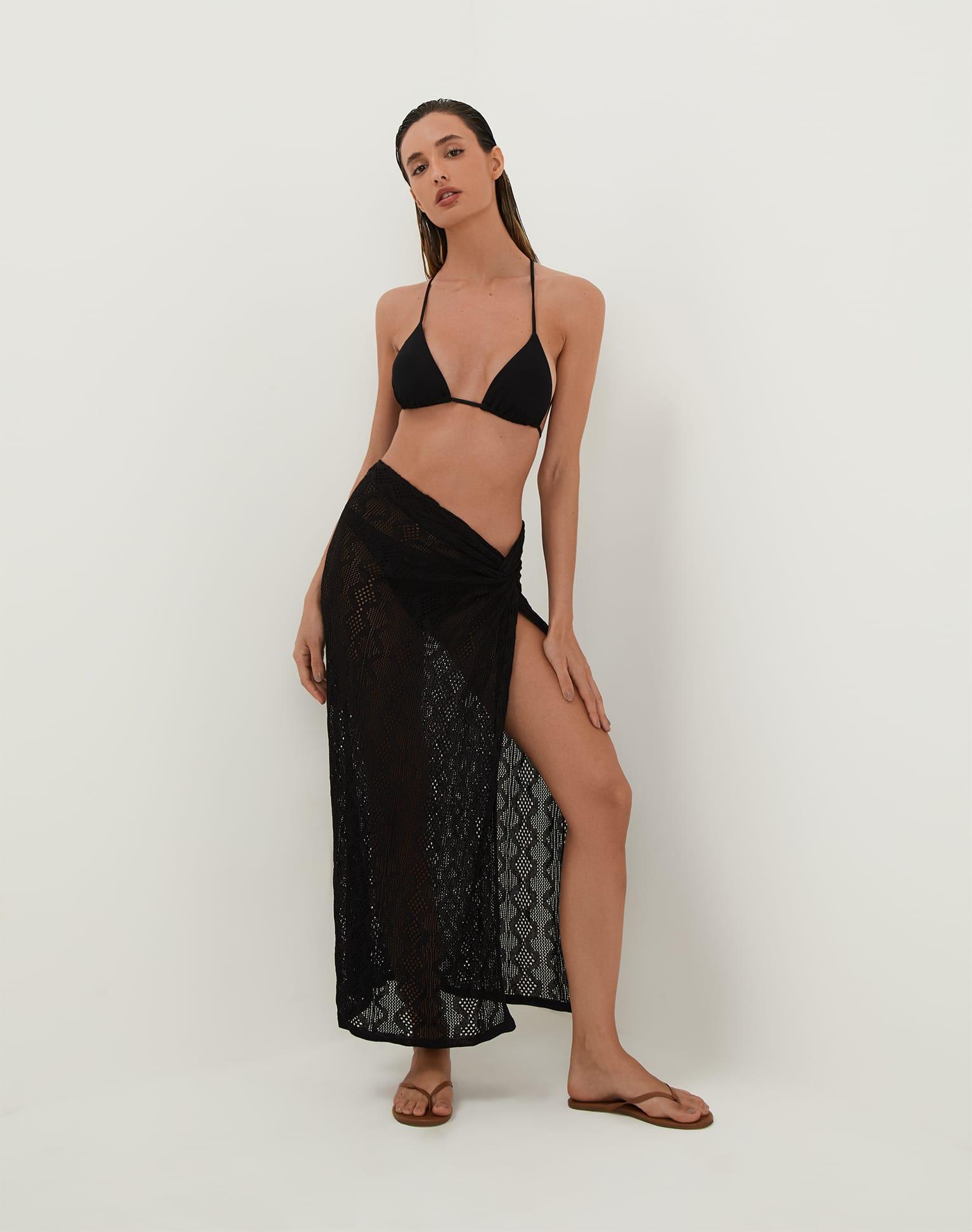 Knit Karen Midi Skirt - Black Product Image