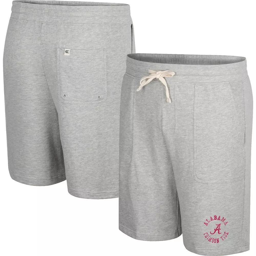 Men's Colosseum Heather Gray Alabama Crimson Tide Love To Hear This Terry Shorts, Size: Medium, Grey Product Image