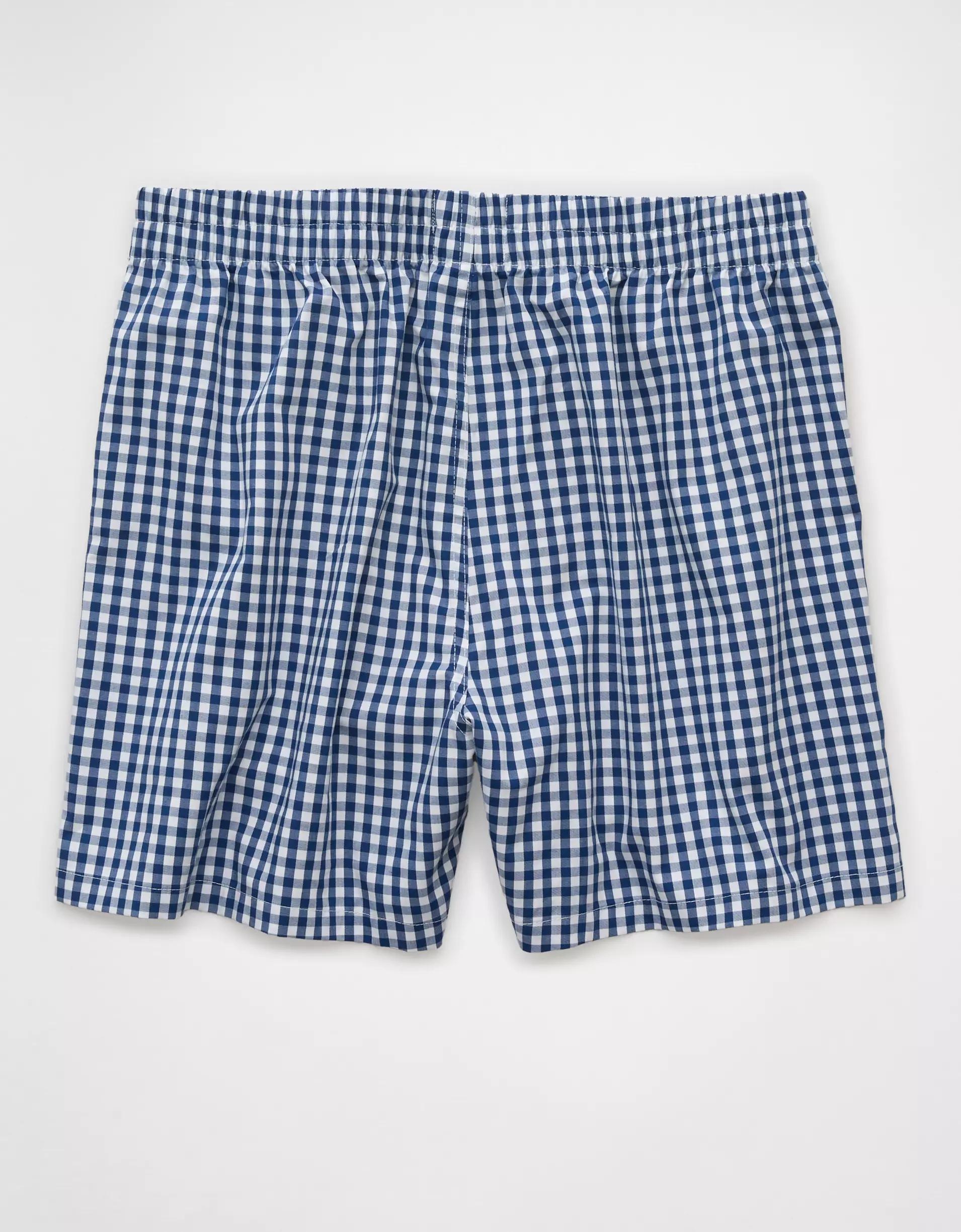 AEO Men's Plaid Poplin Pocket Boxer Short Product Image