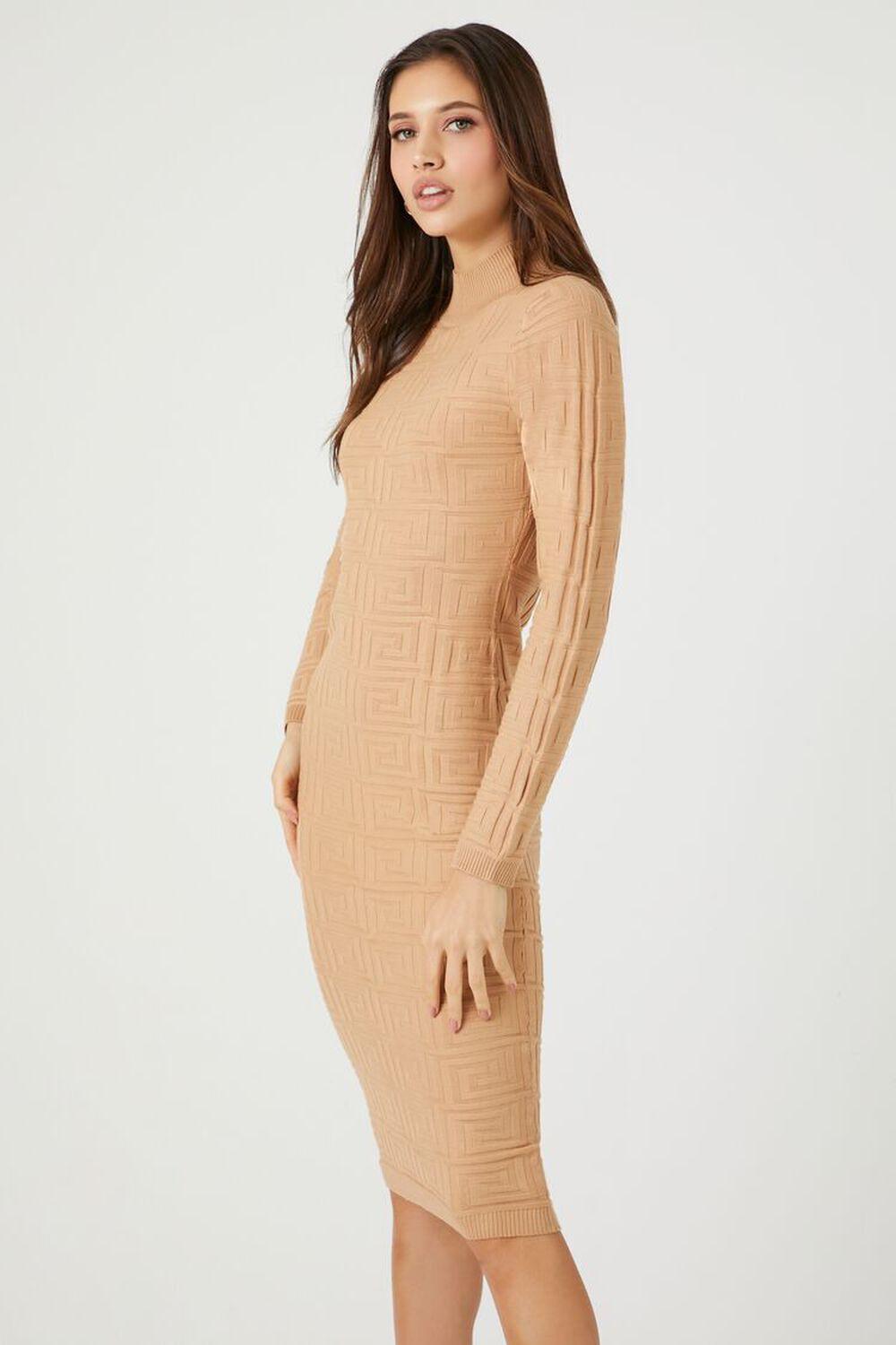 Jacquard Geo Midi Dress | Forever 21 Product Image