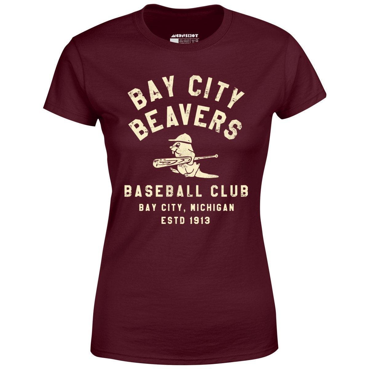 Bay City Beavers - Michigan - Vintage Defunct Baseball Teams - Women's T-Shirt Female Product Image