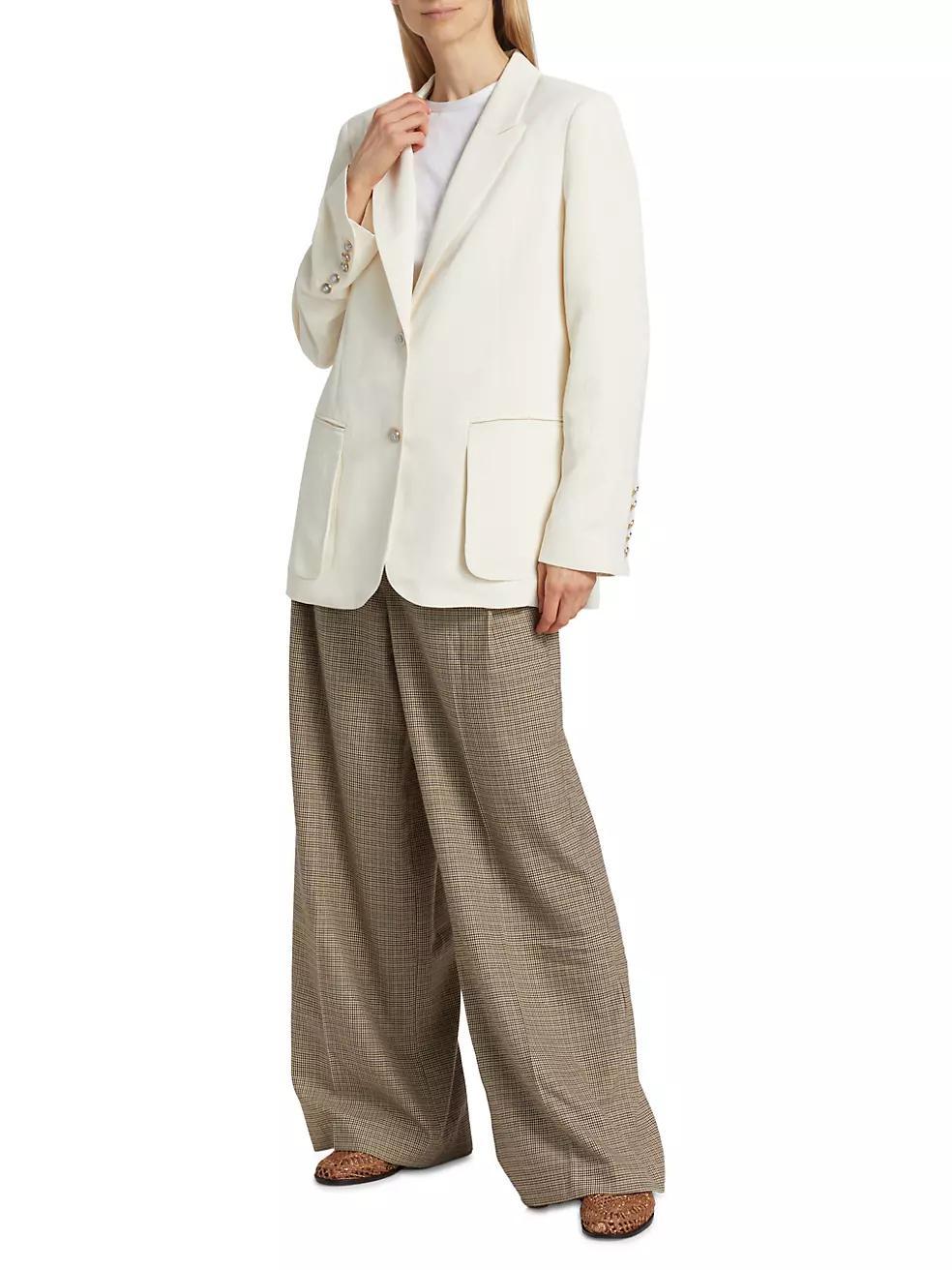 Sweet Pea Linen-Blend Blazer Product Image